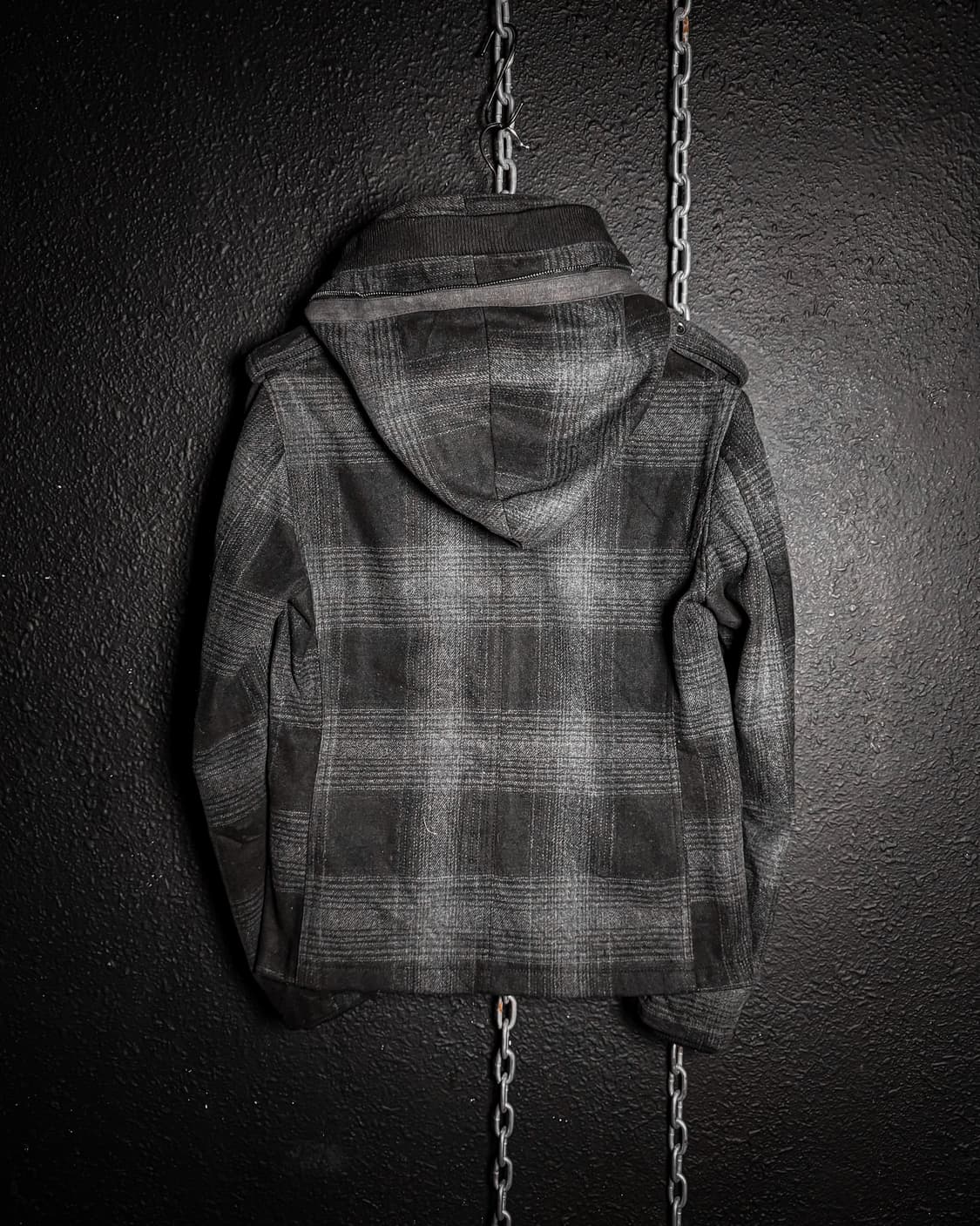 EVOLUTION – Gray Check Hooded Jacket 상품이미지5