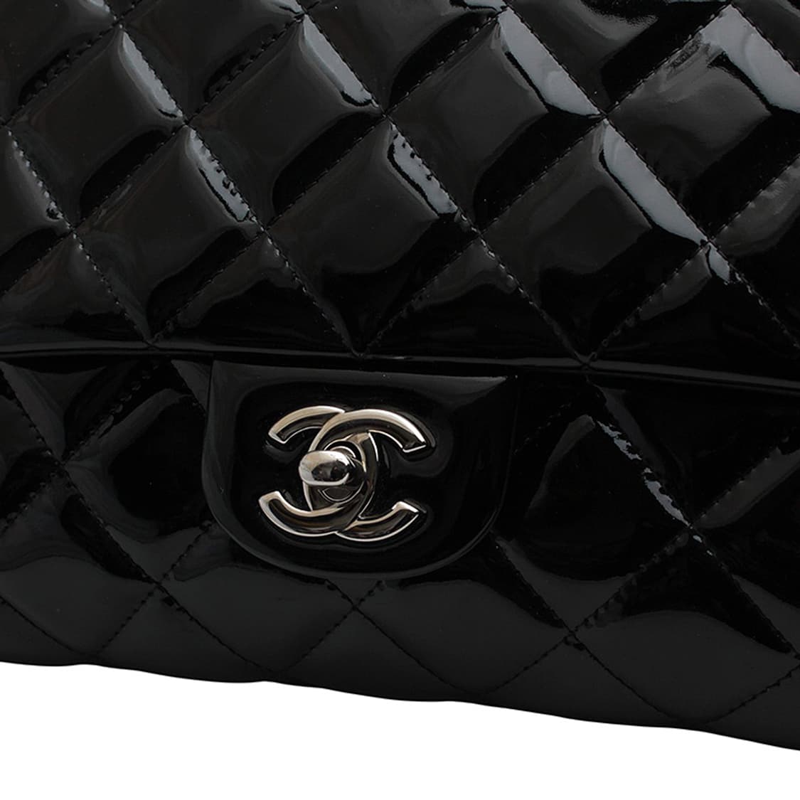 샤넬 블랙 페이던트 클러치겸 숄더백 (18번대) 상품이미지5