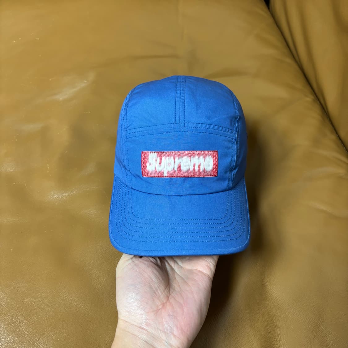 슈프림 캠프캡 모자 박스로고 리버스 라벨 로얄 상품이미지2