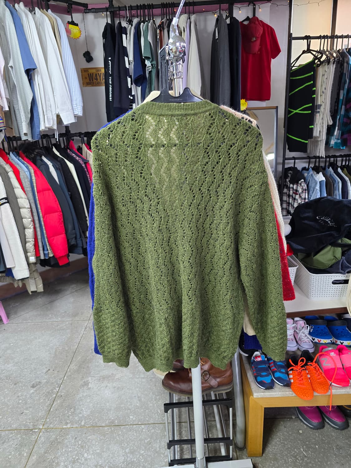 DECO 올리브색 브이넥 가디건 (1323) 상품이미지2