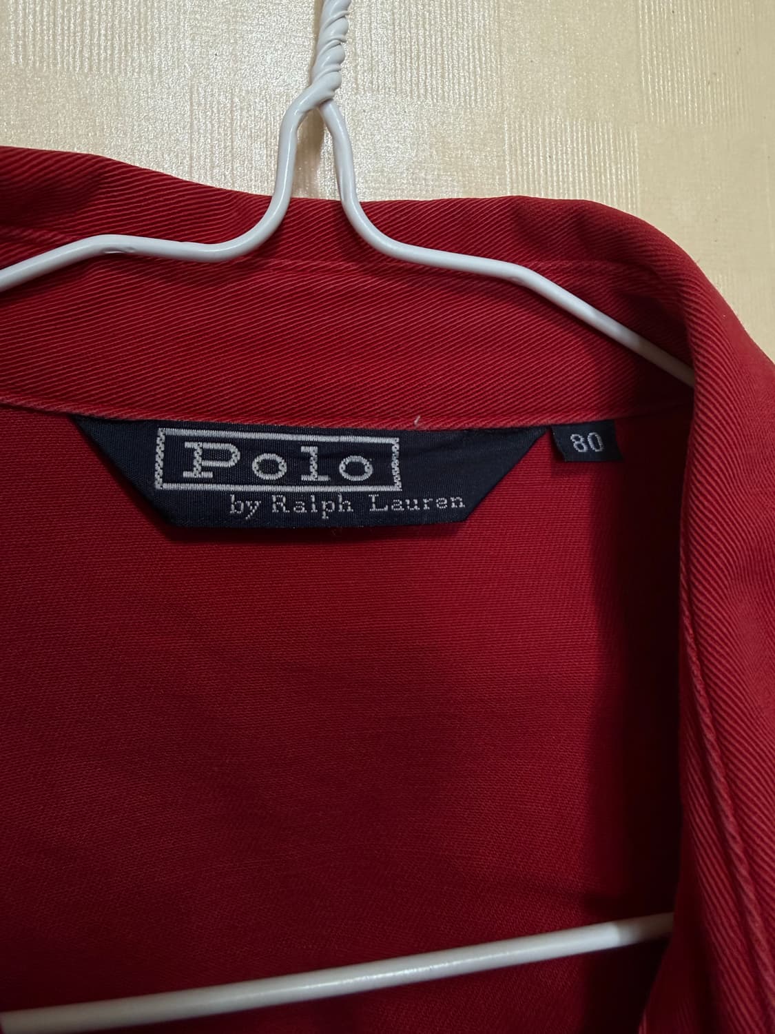 폴로 레드 코튼 자켓 80(실측s) 상품이미지3