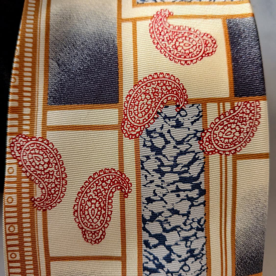 피에르 발망 베이지 믹스 패턴 넥타이 9.7cm A+등급 A19708
 상품이미지8