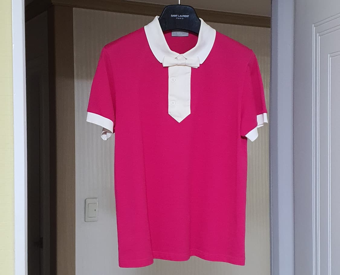 디올옴므 06ss 보타이 피케 티셔츠 XS 디올 카라티 폴로티 에디슬리먼 상품이미지1