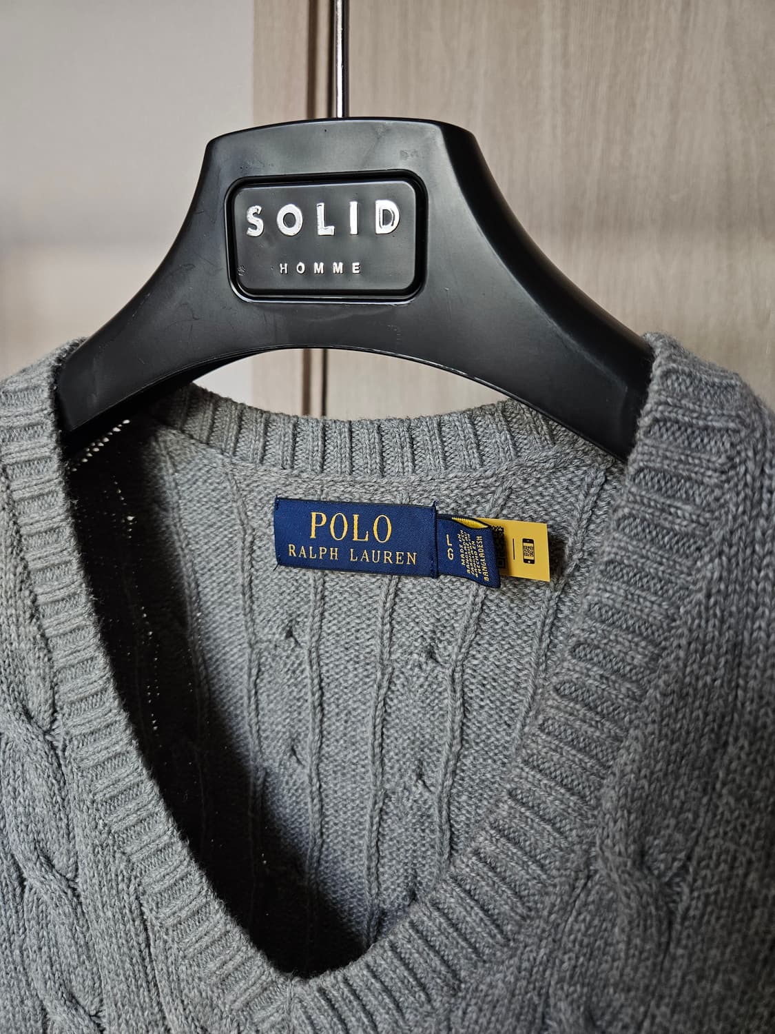 폴로 랄프로렌 24ss 코튼 케이블 니트 베스트 그레이 상품이미지2