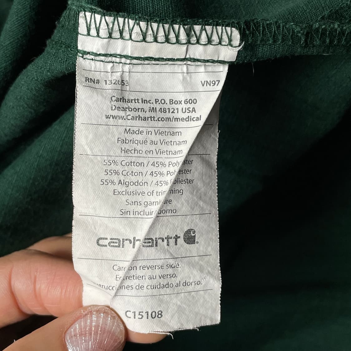 CARHARTT 칼하트C15108 립스탑 스크럽 반팔티셔츠 A01119 상품이미지10