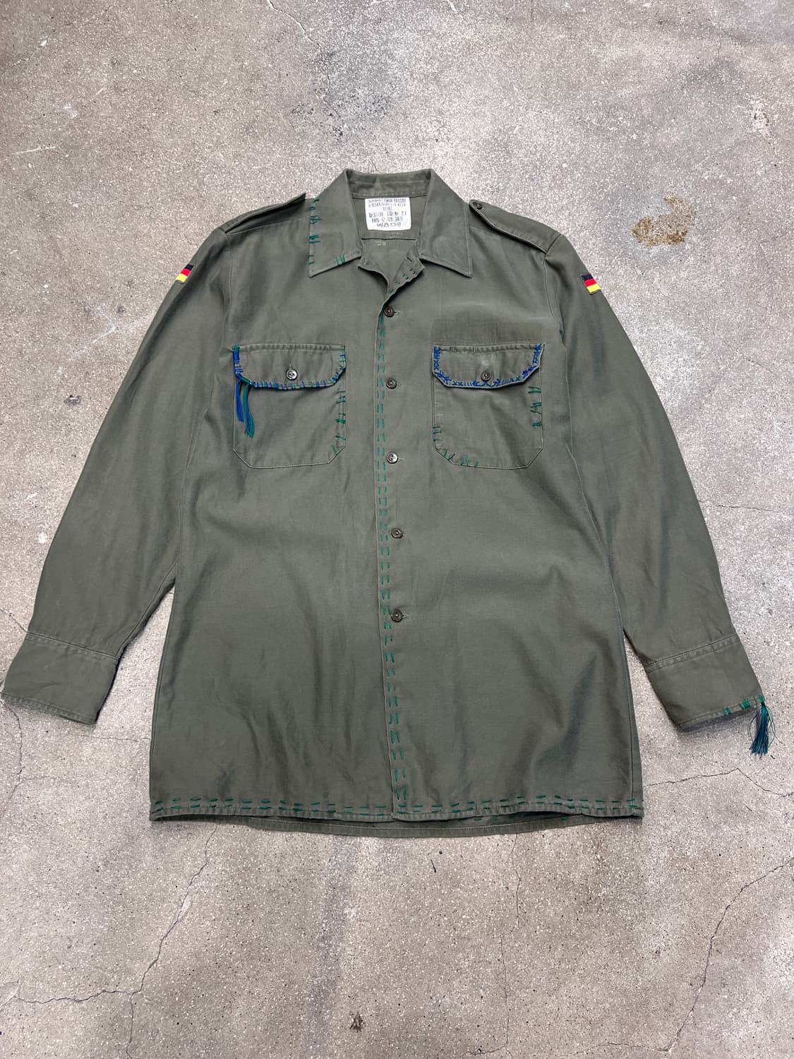 독일군 필드 셔츠 자켓 자수 handmade 상품이미지1