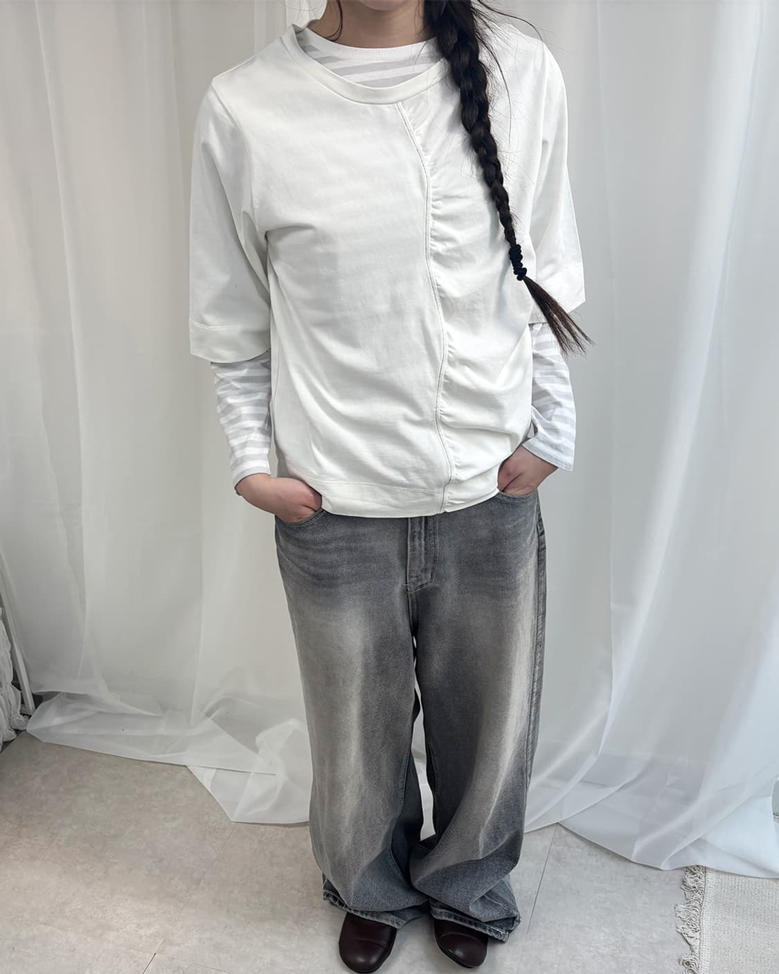 Do CLASSE 벌키 셔링 디자인 티 상품이미지6