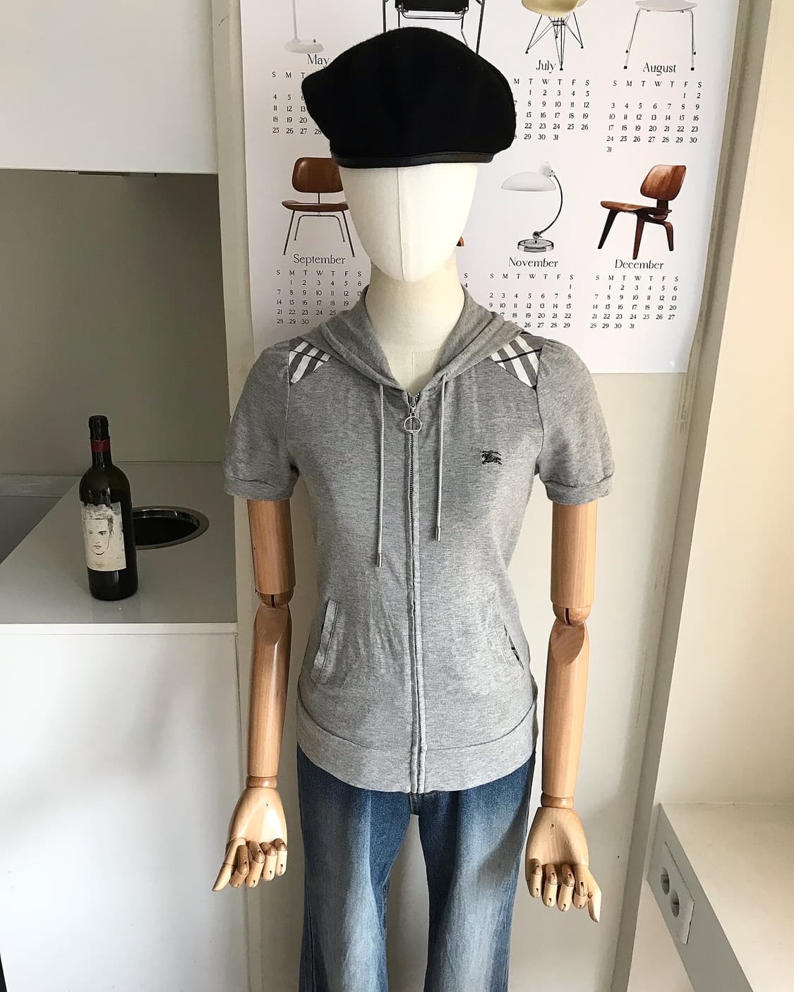 버버리 로고 반팔 후드 집업 상품이미지6