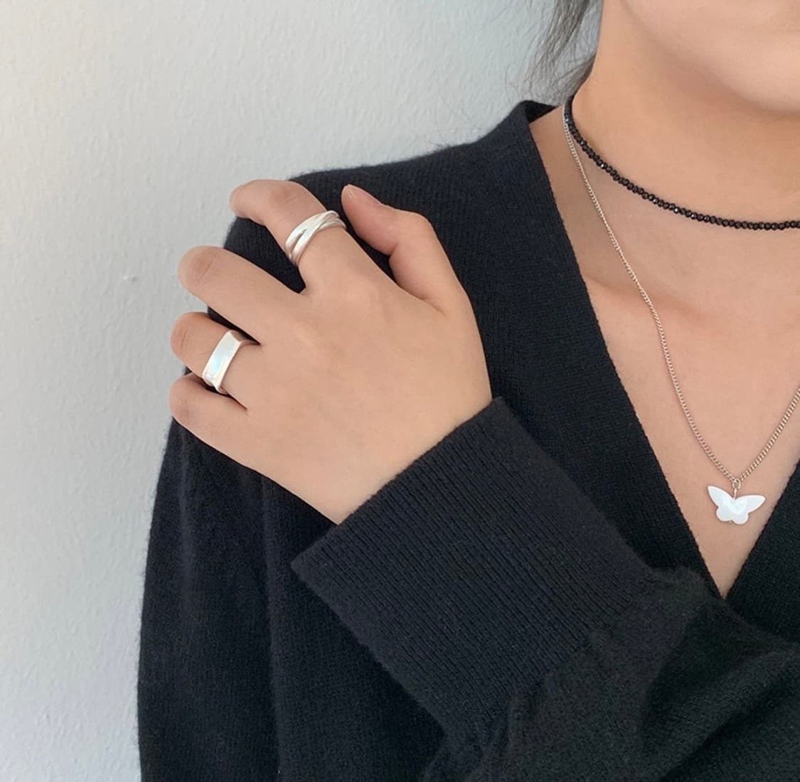 자개 나비 목걸이 상품이미지1