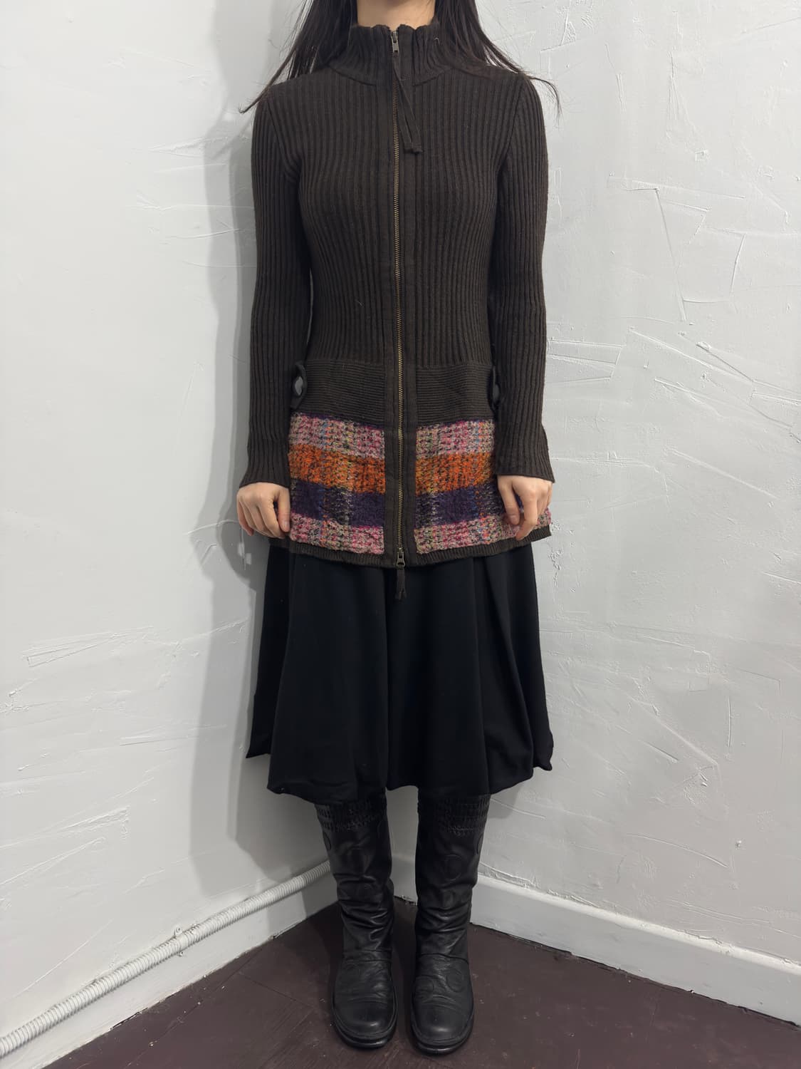 knit twoway zipup 상품이미지3