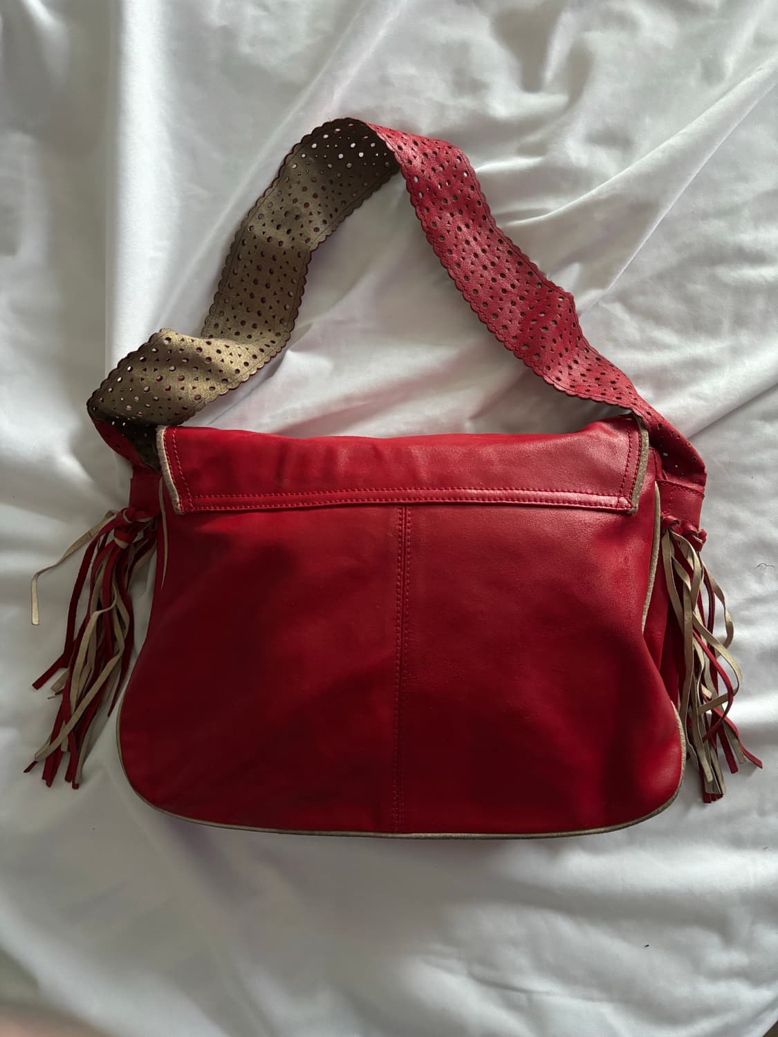 블루마린 리얼 레더 숄더백 상품이미지4