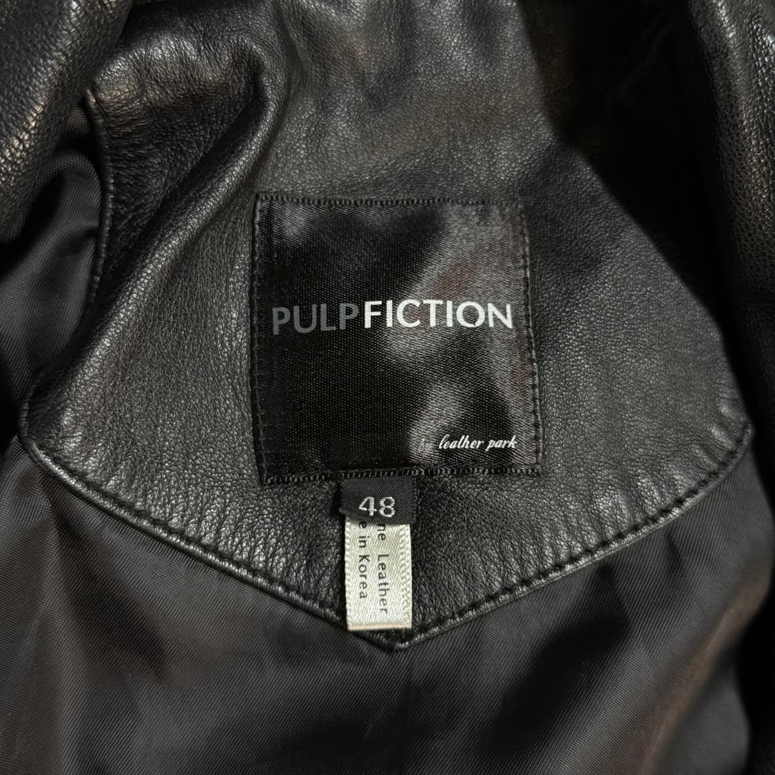 [48/M] 펄프픽션 이탈리아 레더 라이더 자켓 상품이미지5