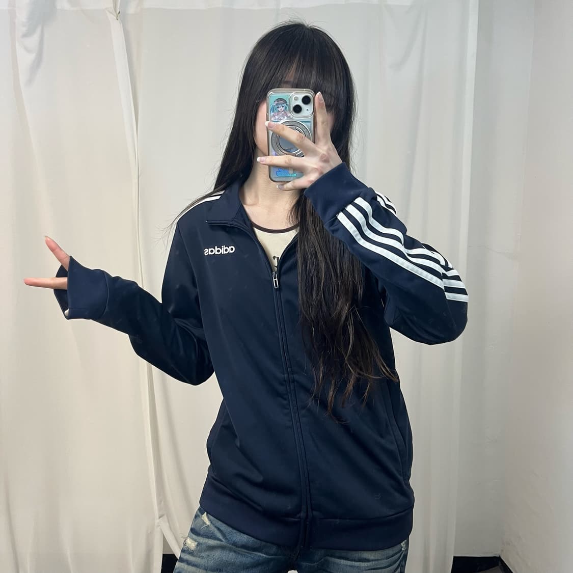 Adidas navy jersey 상품이미지2
