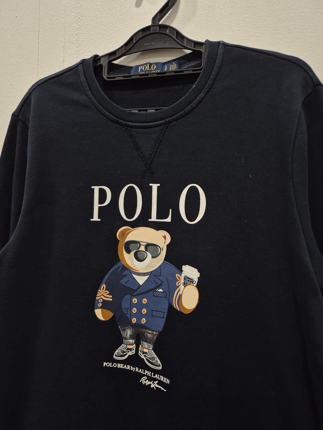 폴로랄프로렌 네이비 마티니베어 맨투맨(S) 상품이미지2