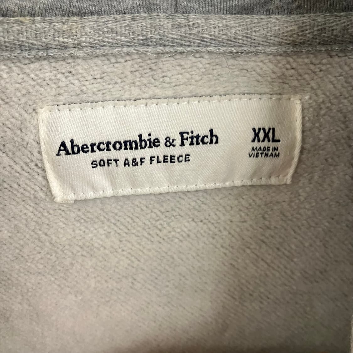 아베크롬비 그레이 플리스 후드집업 XXL 상품이미지3