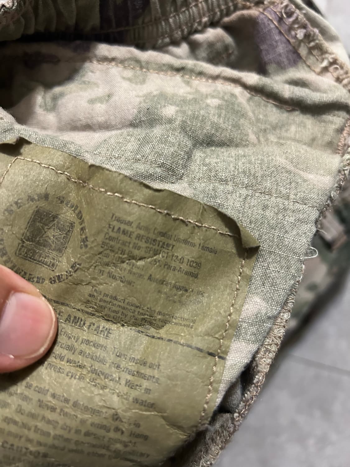 USA ARMY 미군 멀티캠 오리지널   방염 BDU  빈티지 필드 팬츠 상품이미지10