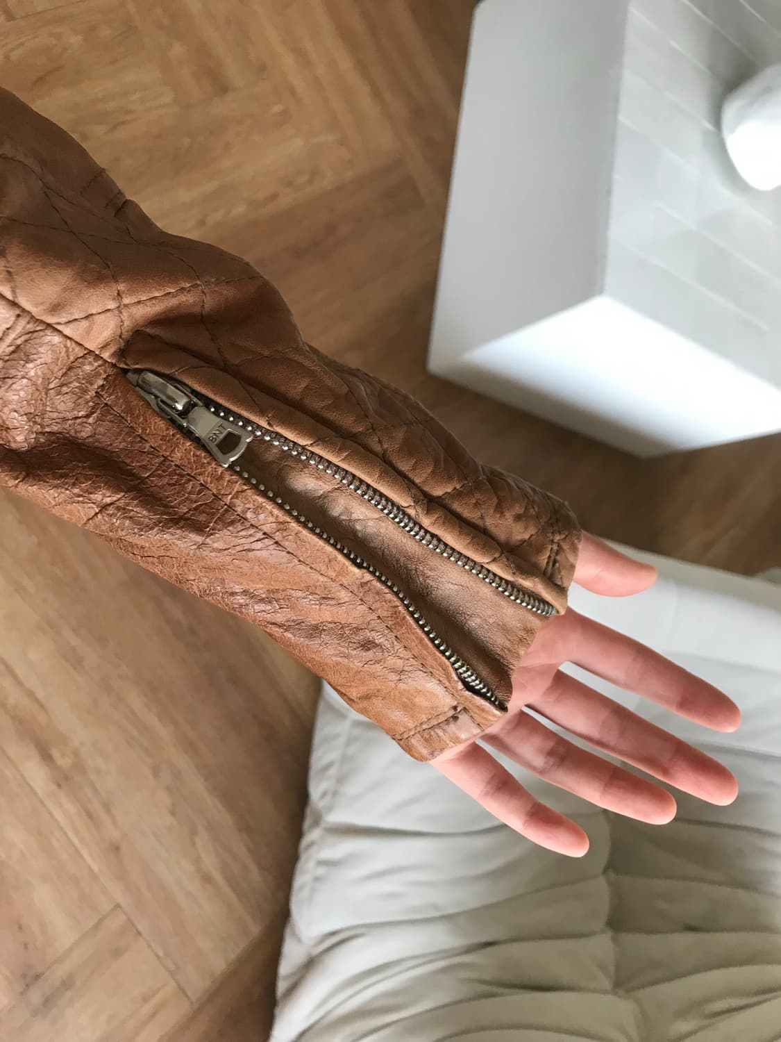 vintage benetton leather jacket 상품이미지5