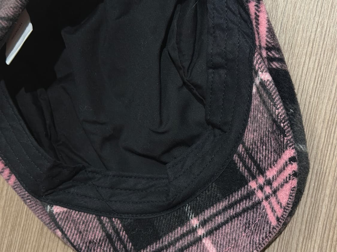 요노쎄 체크 헌팅캡 핑크 상품이미지3