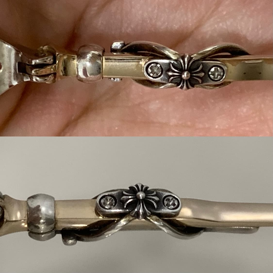 크롬하츠 로디 실버&골드 콤비 컬러 LORDIE  무테 안경 상품이미지5