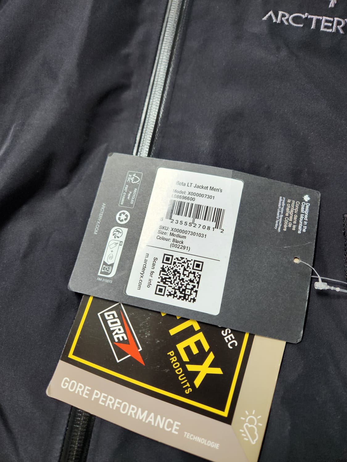 아크테릭스 베타LT M 크림검수 새제품 상품이미지6