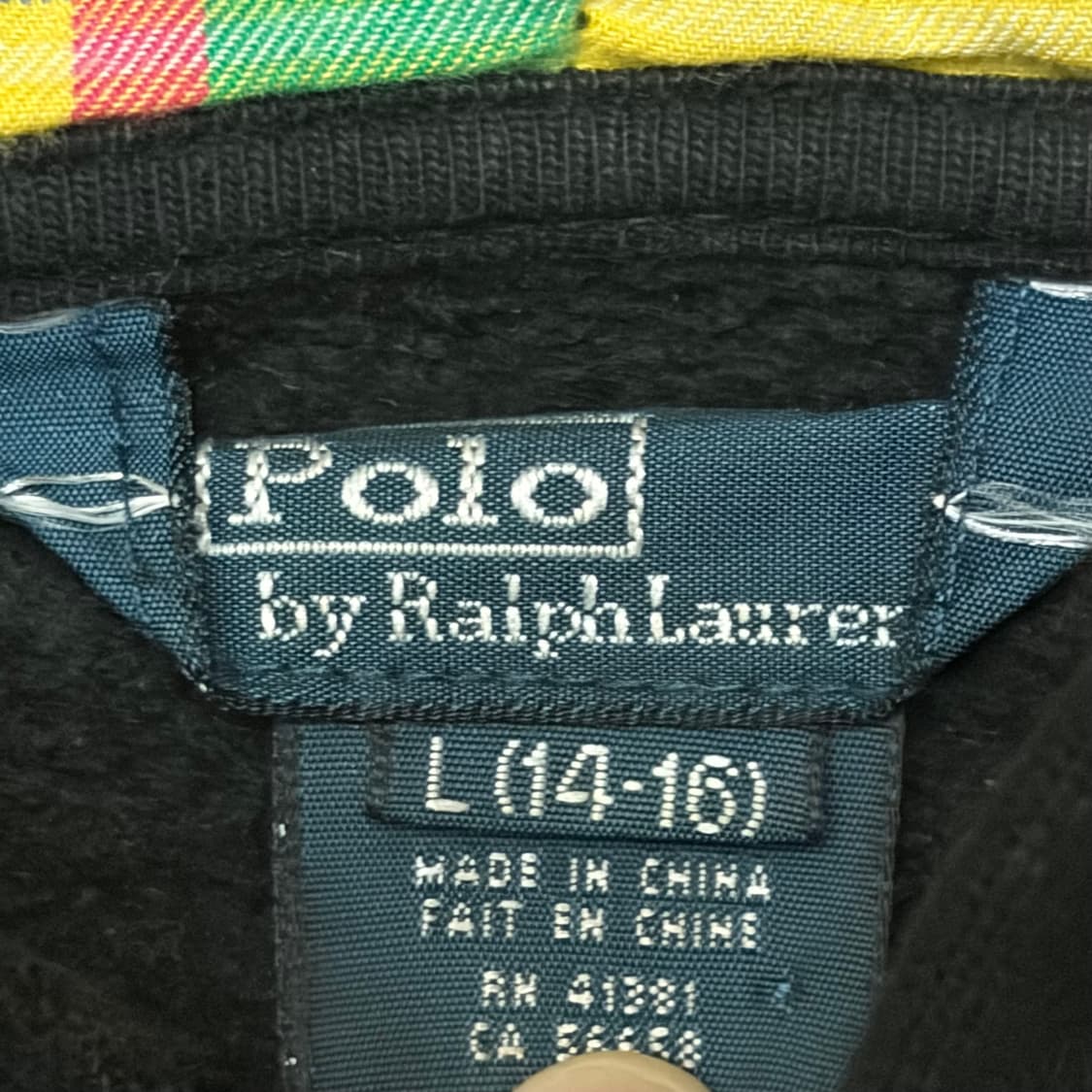 ✨[희귀매물]00s 폴로 랄프로렌 빅포니 체크 블랙 후드집업✨ 상품이미지4