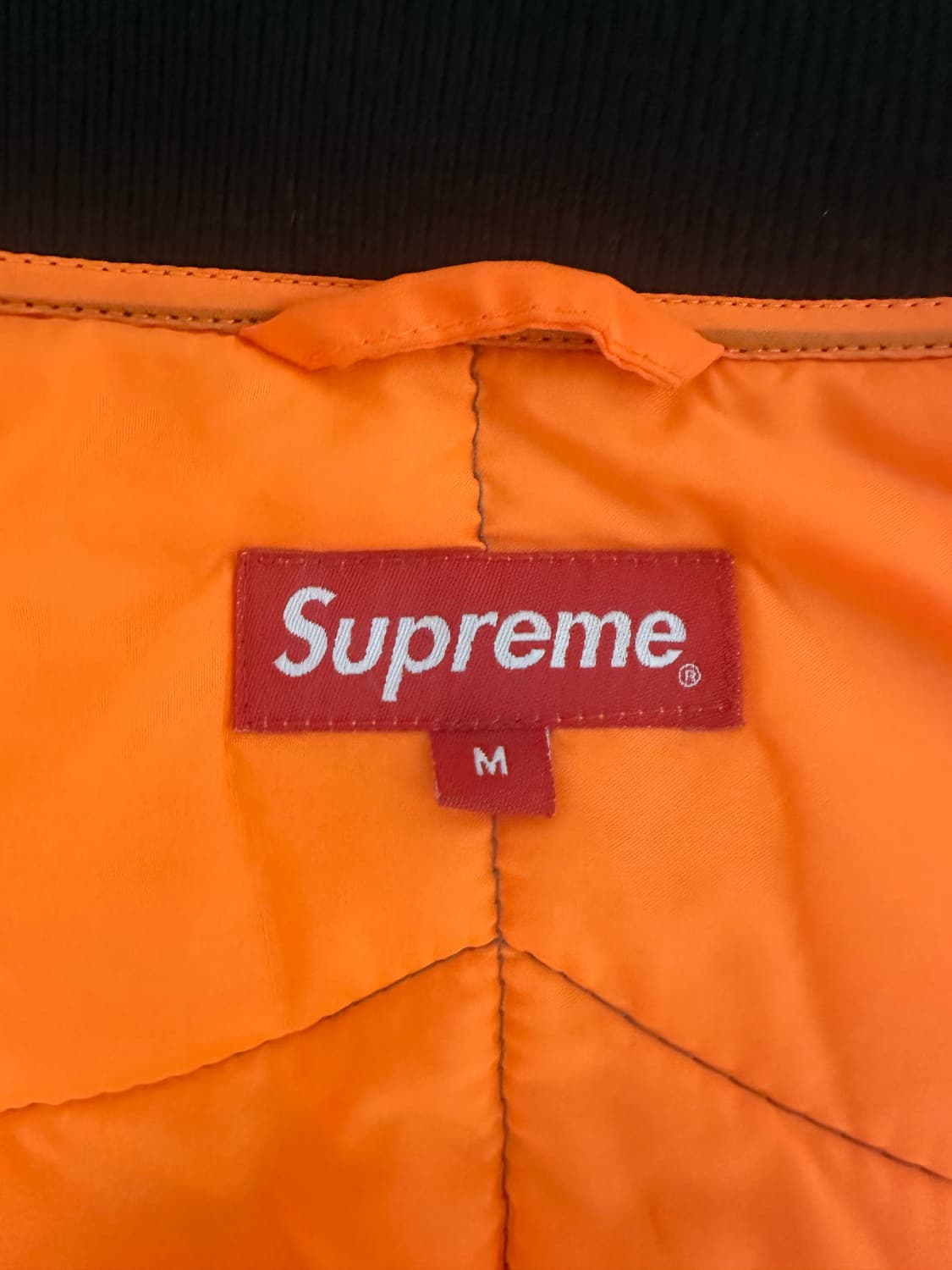 SS19 슈프림 오렌지 스파이더 쾰티드 자켓 상품이미지2