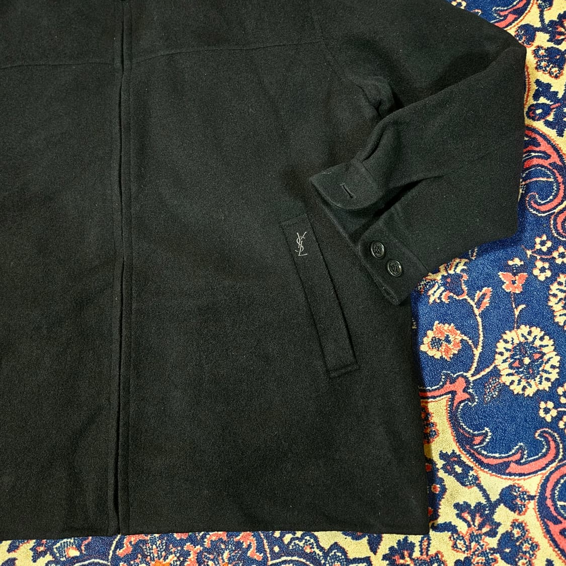 입생로랑(YSL) 라이센스 클래식 울 집업 블루종 숏 자켓  상품이미지3