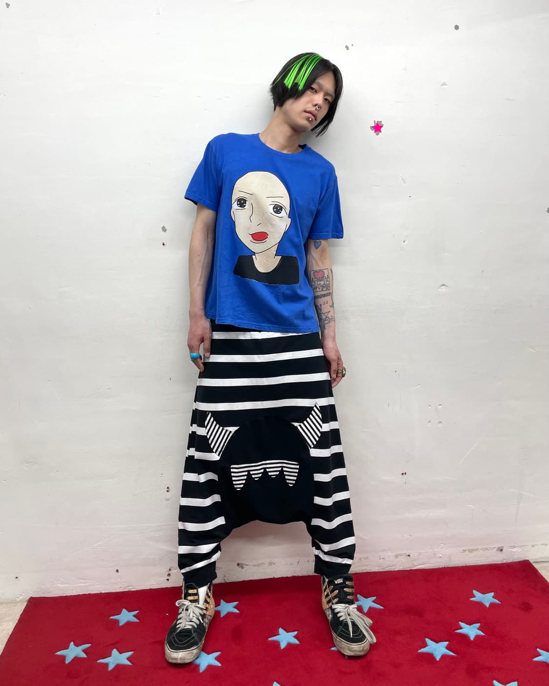  Cartoon bald blue t-shirt 상품이미지5