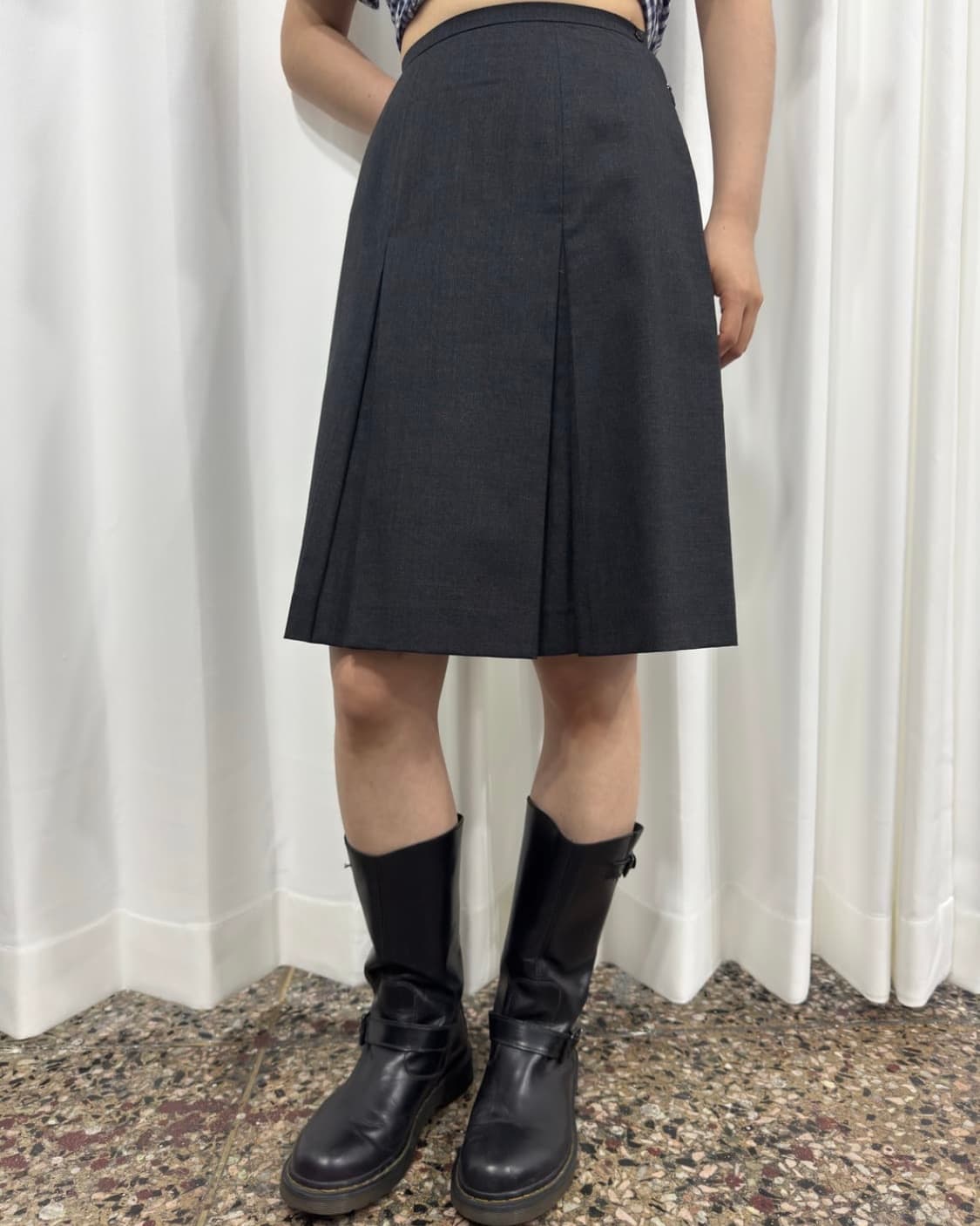 미디 플리츠 스커트 상품이미지1