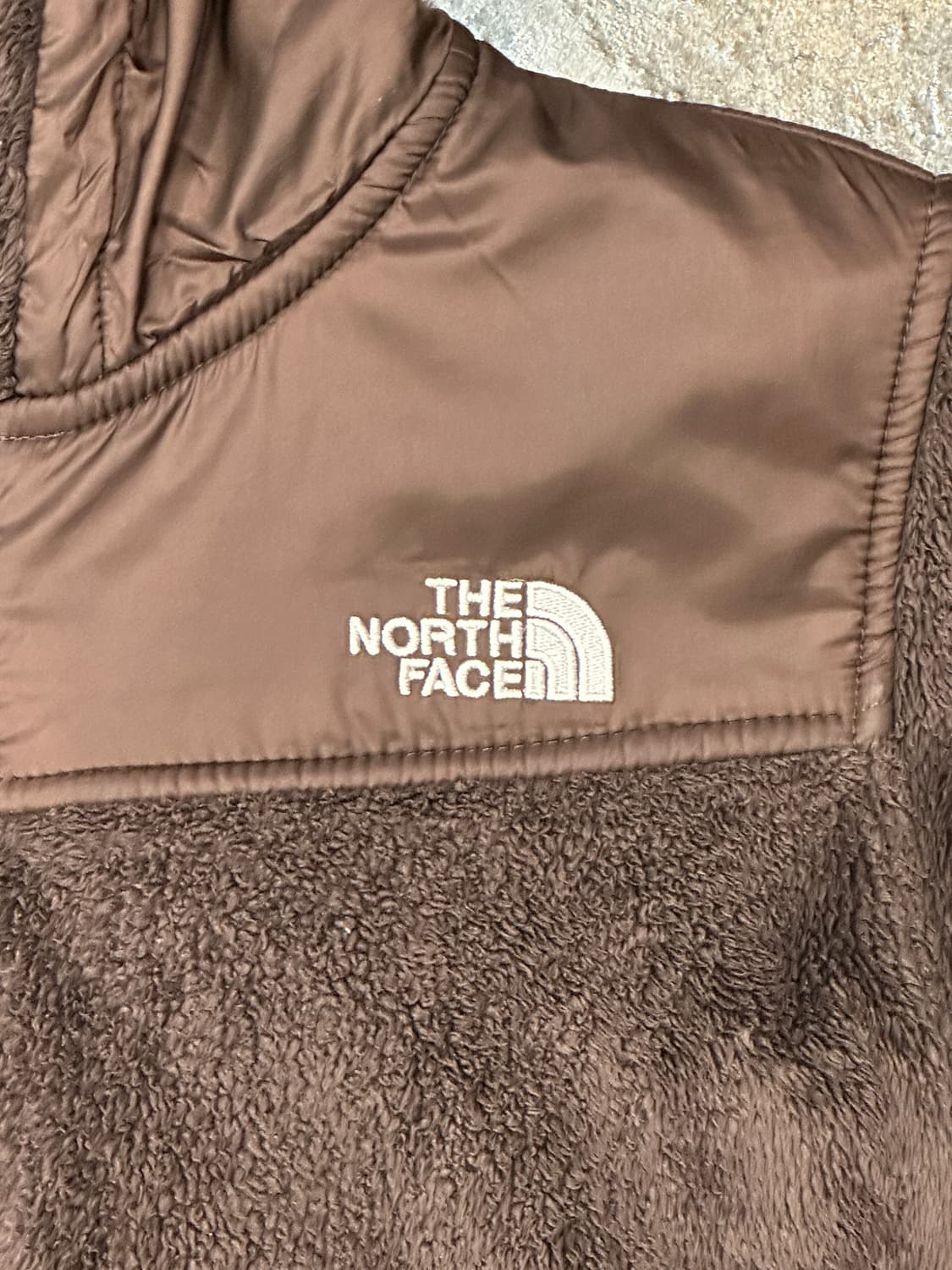 노스페이스 브라운 후리스 후드 집업 S 상품이미지3