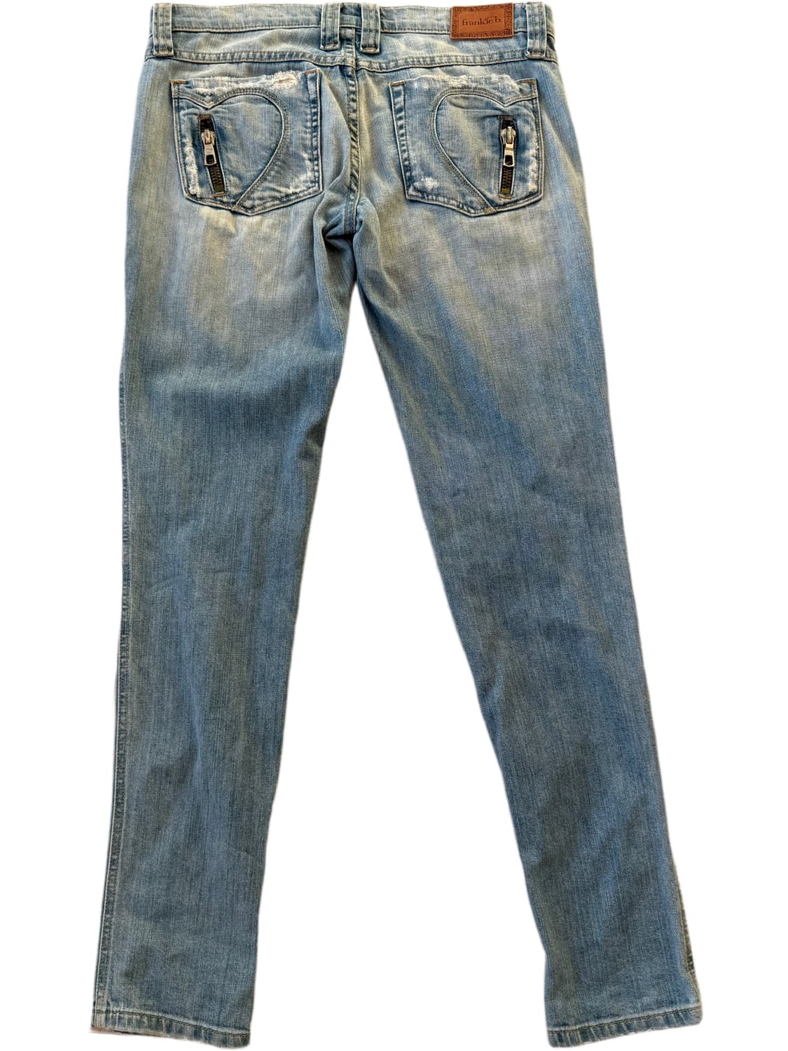 frankie b. 로우라이즈 하트포켓 디테일 Y2K 슬림핏 진 상품이미지5