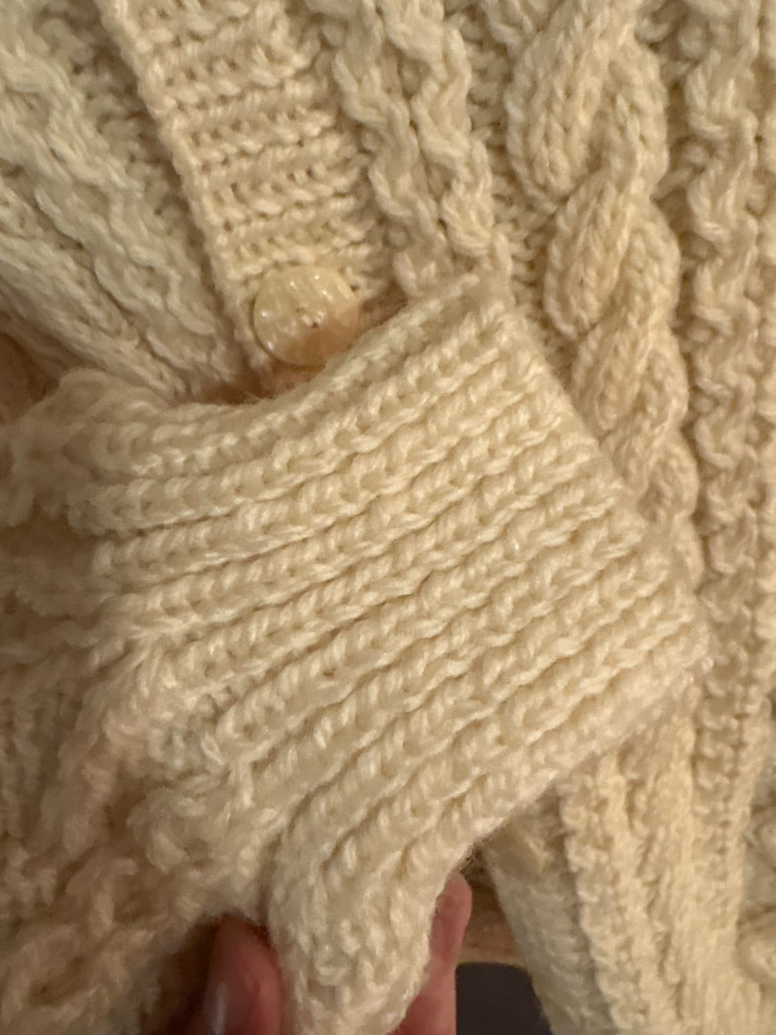 Hamanaka (하마나카) 핸드메이드 아란 케이블 니트 후드 가디건 J 상품이미지5