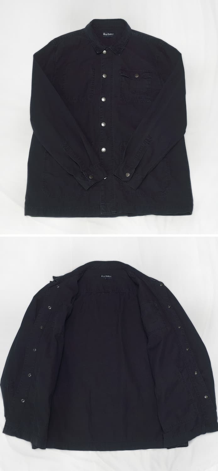 바버 그린들 네이비 코튼 오버셔츠 자켓 (XL / 105+) 상품이미지3