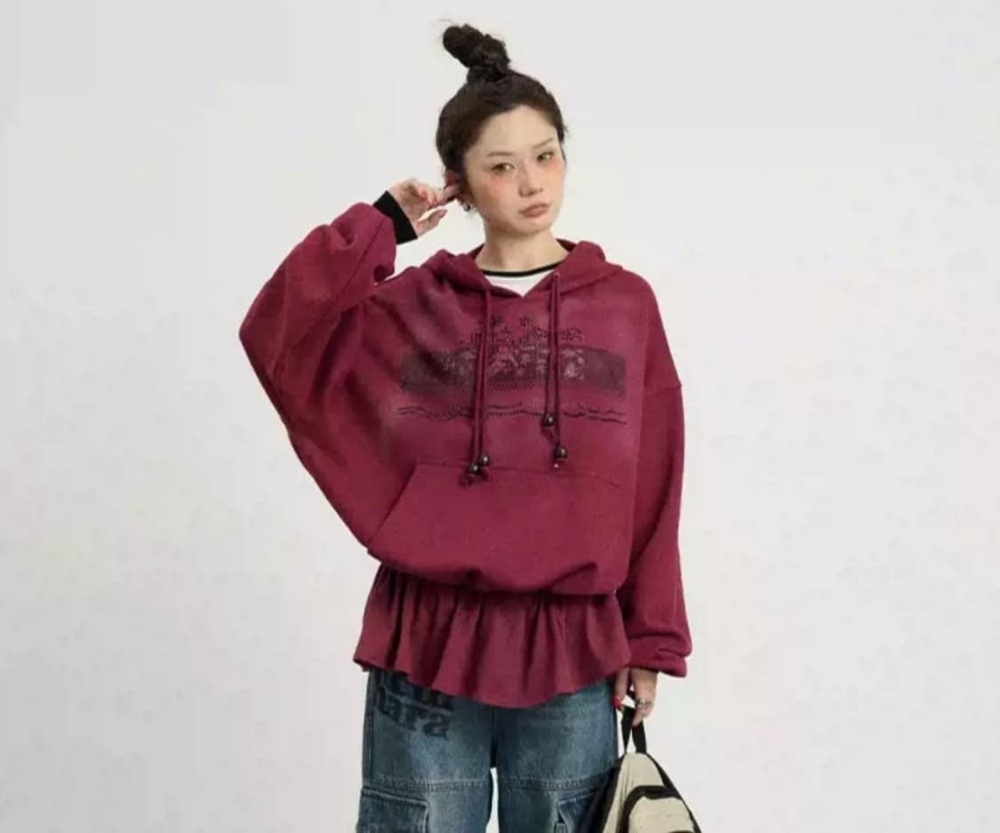 아키하라 레이어드 후드티 상품이미지1