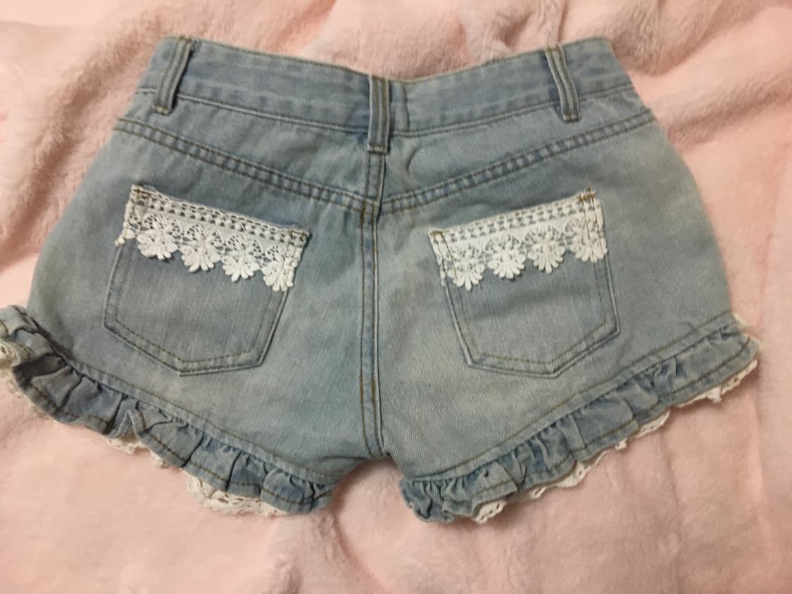 Lizlisa 리즈리사 프릴 데님 반바지 히메갸루 상품이미지3