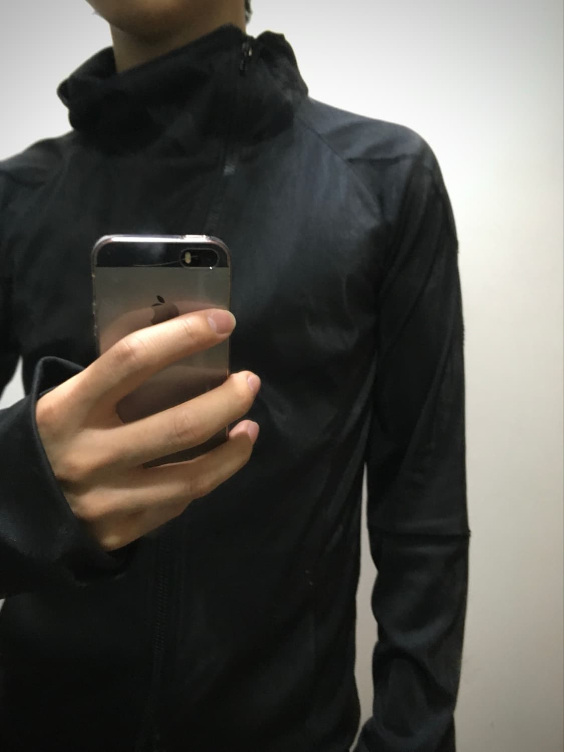 립반윙클 비대칭 사선 코팅 후드 집업 상품이미지3