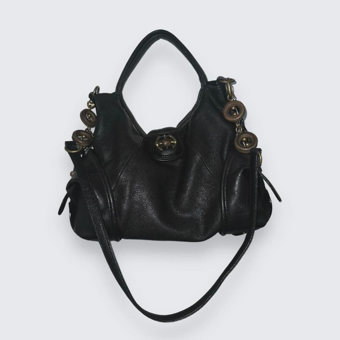 Black Leather detailed shoulder bag 상품이미지1