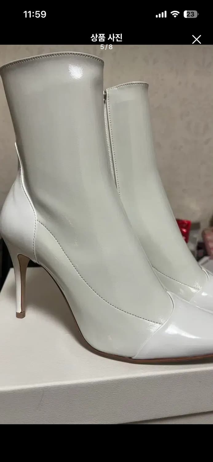 마이아이코 캐롤라인 앵클부츠 화이트페이던트 상품이미지5