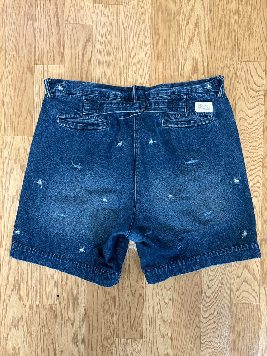 폴로 랄프로렌 상어 자수 데님 쇼츠 상품이미지2