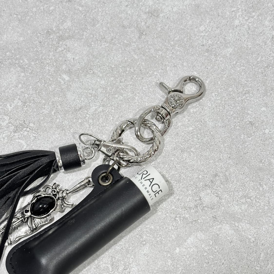 Oribell 태슬 가죽 립밤 라이터 립밤 케이스 깃털 키링 열쇠고리 상품이미지6