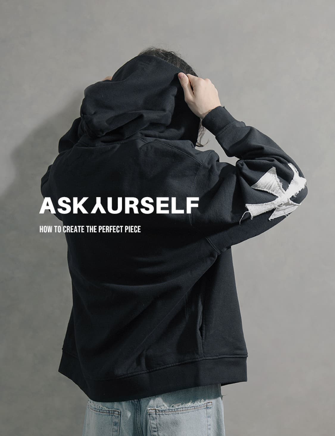 [L] Askyurself 십자 패치 집업 후드 상품이미지6