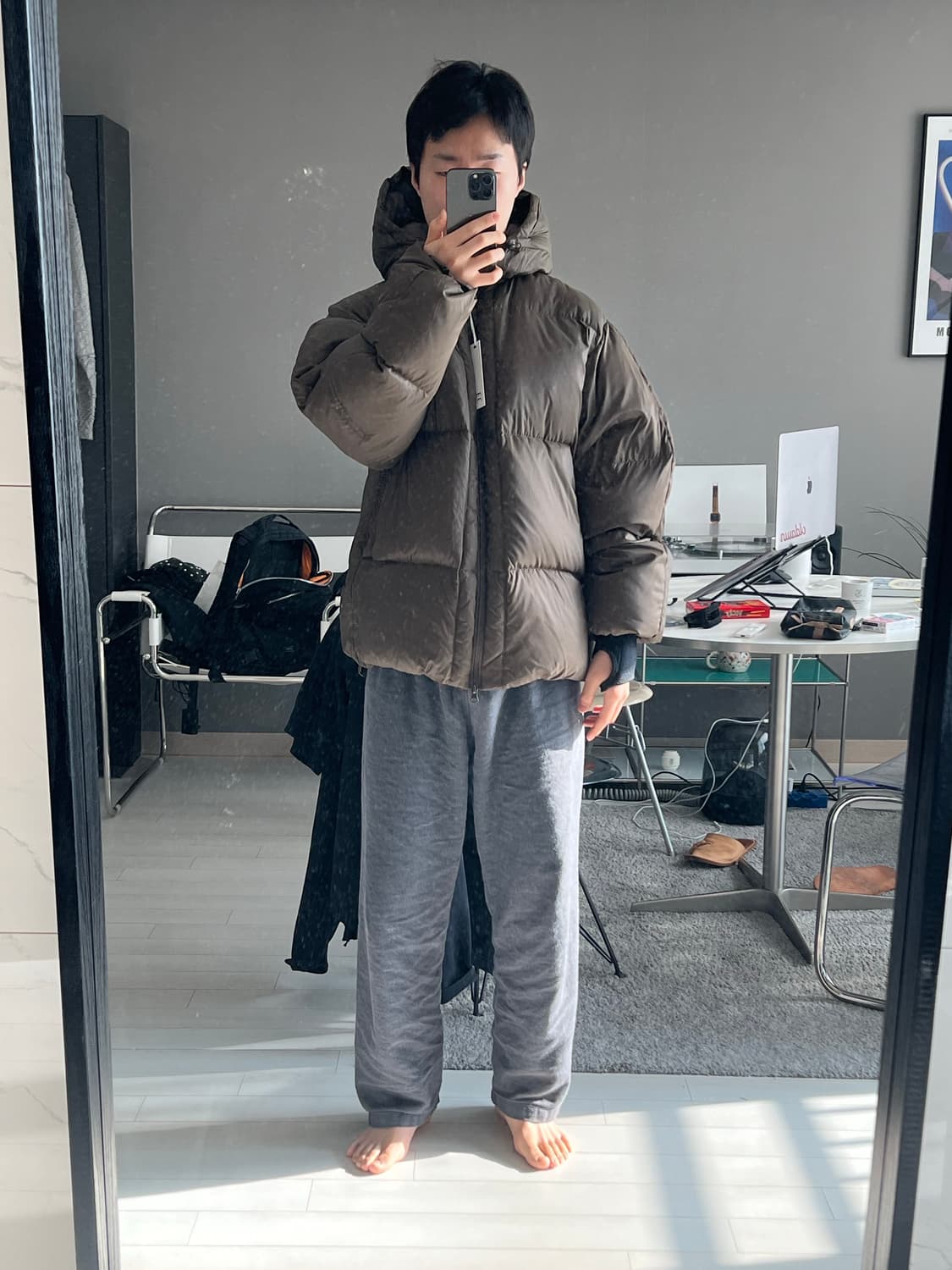 누마레 EE 패딩 브라운 M사이즈 상품이미지4