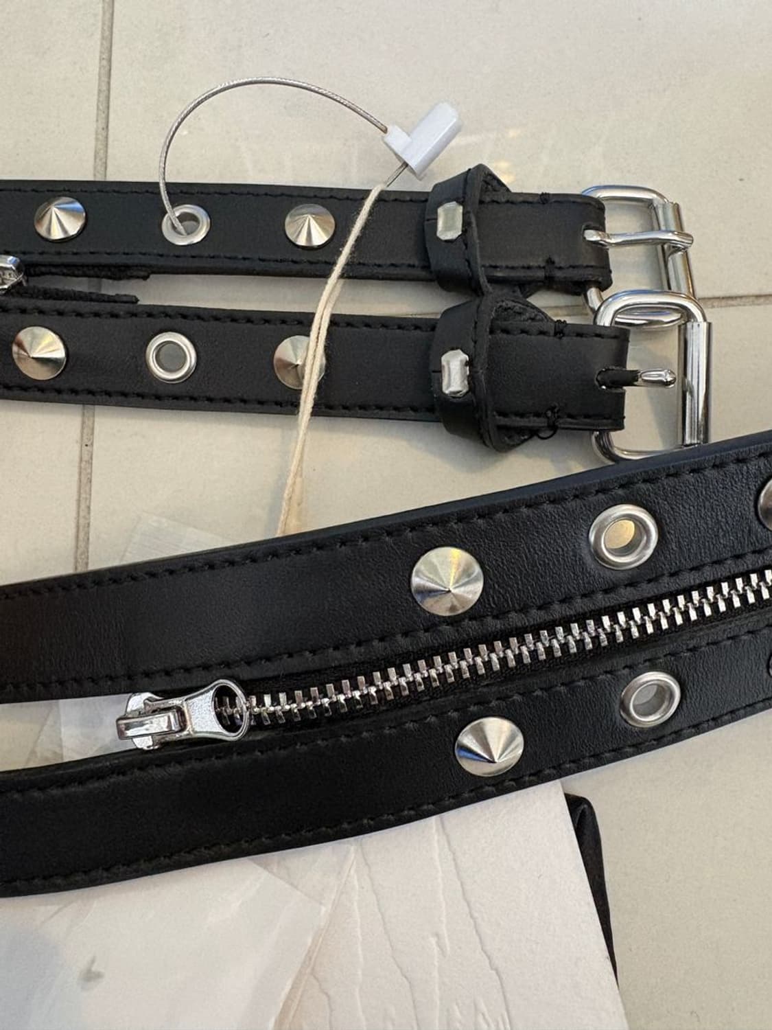 ZIPPER DOUBLE CALF LEATHER BELT 상품이미지3