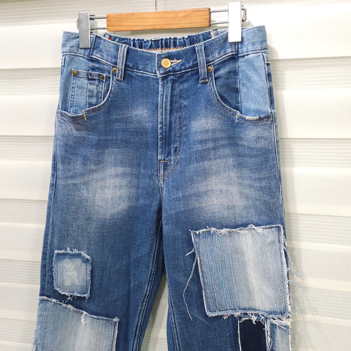 일본 CEPO 패치워크 데님팬츠- 우먼S 상품이미지2