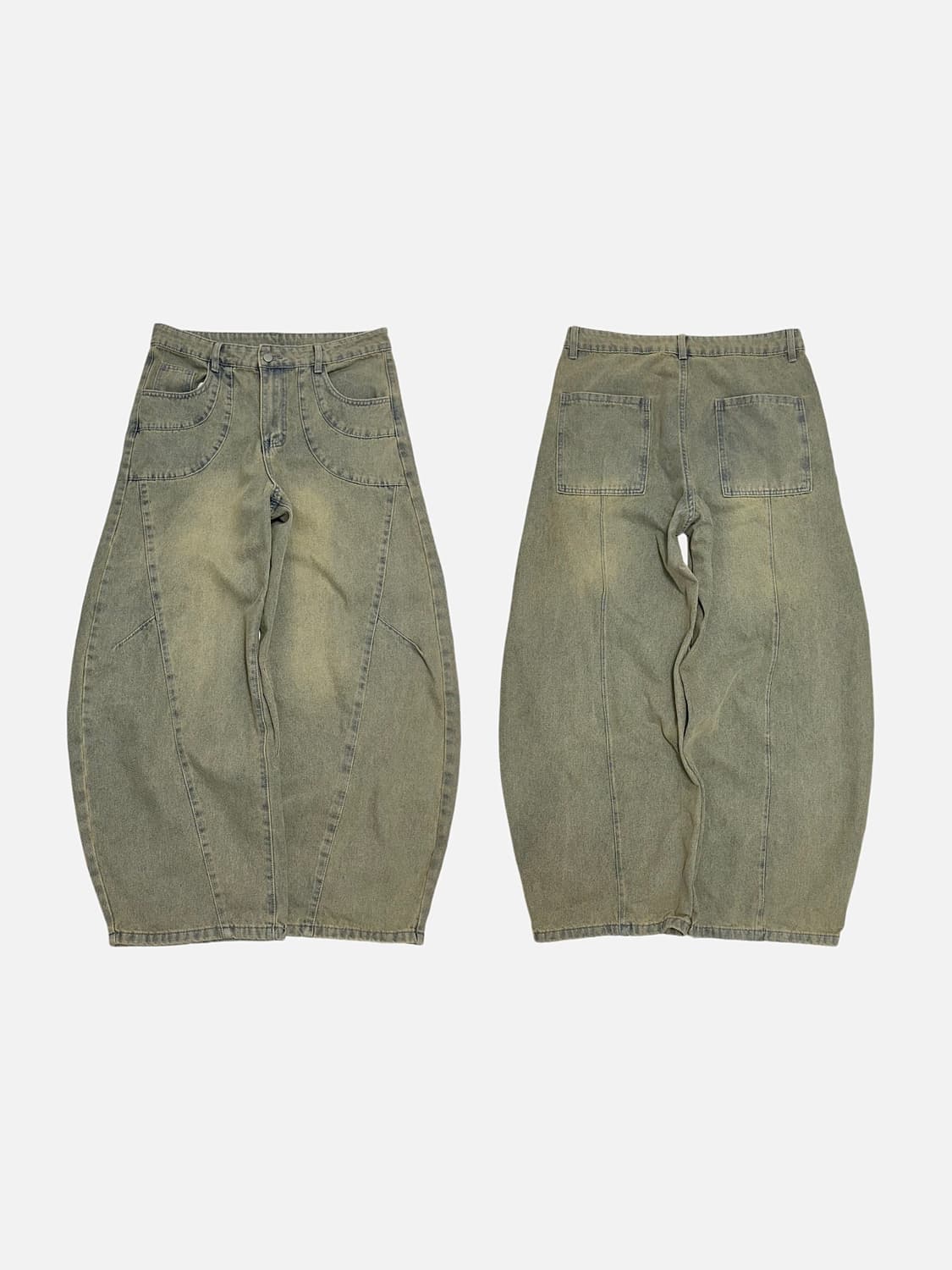 빈티지 워시드 벌룬 데님 팬츠 워싱 청바지 상품이미지1