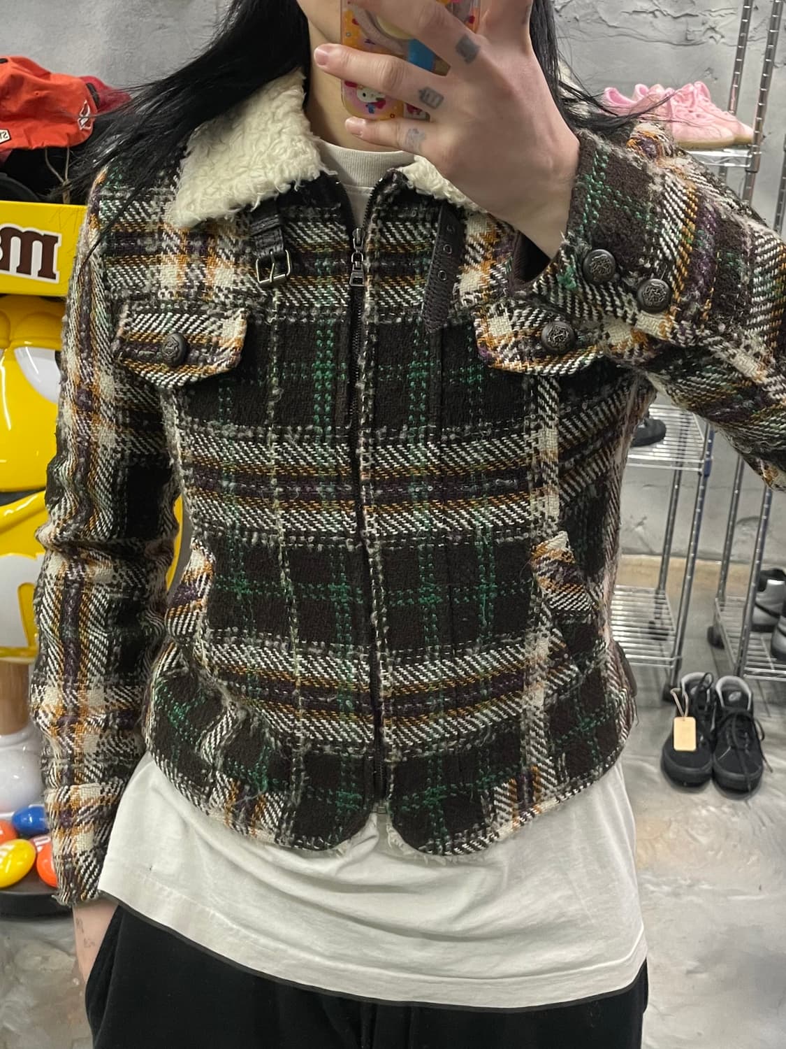 빈티지 타탄 체크 울 자켓 상품이미지10