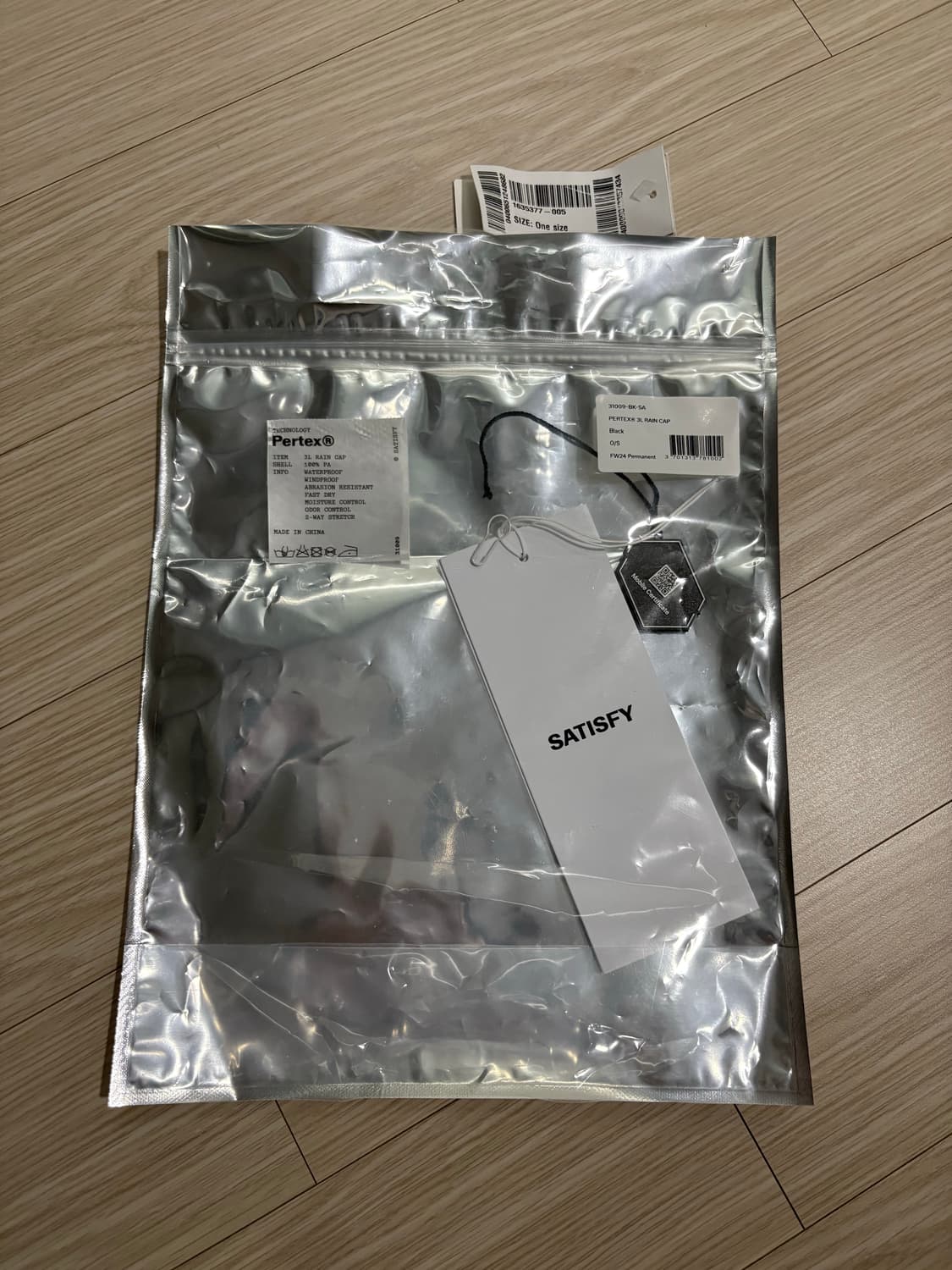 새티스파이 퍼텍스 3L 레인 캡 블랙 상품이미지3