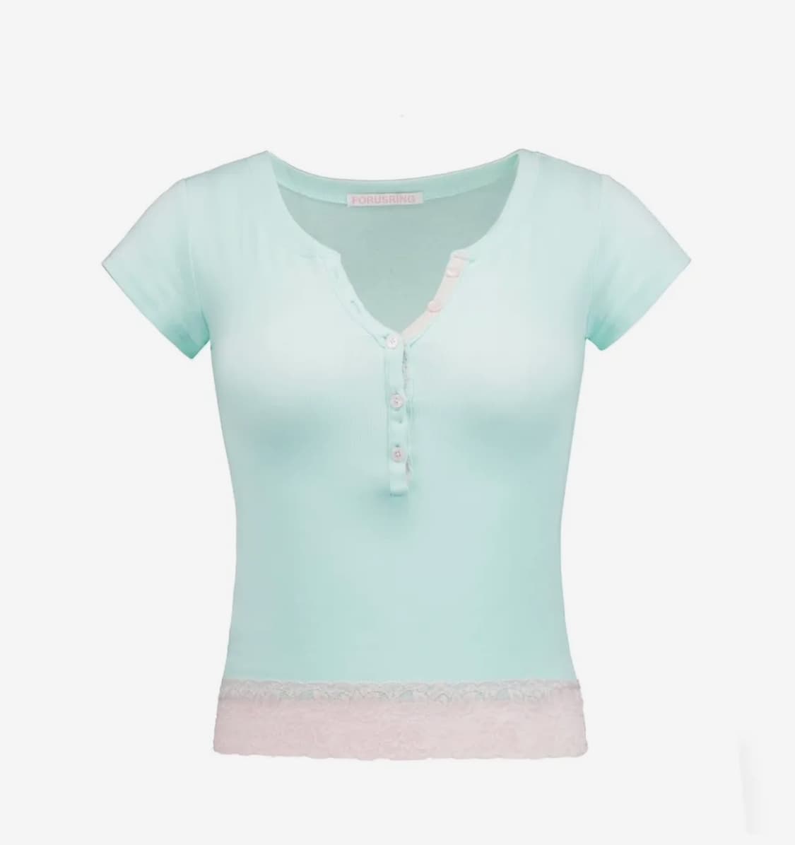 키키 키야착용/당일배송) 포어링 베이비 파우더 레이스 티 민트 m사이즈 상품이미지1