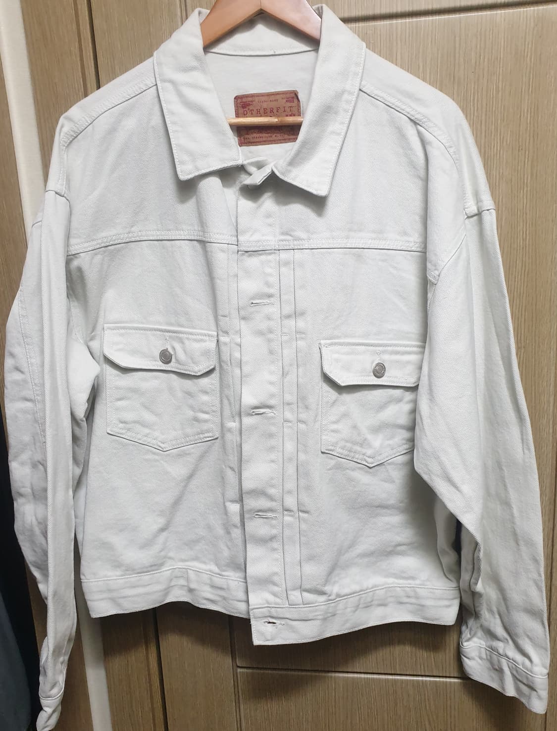 아더피츠 오버핏 트러커 데님 자켓 크림 (XXL) 상품이미지2