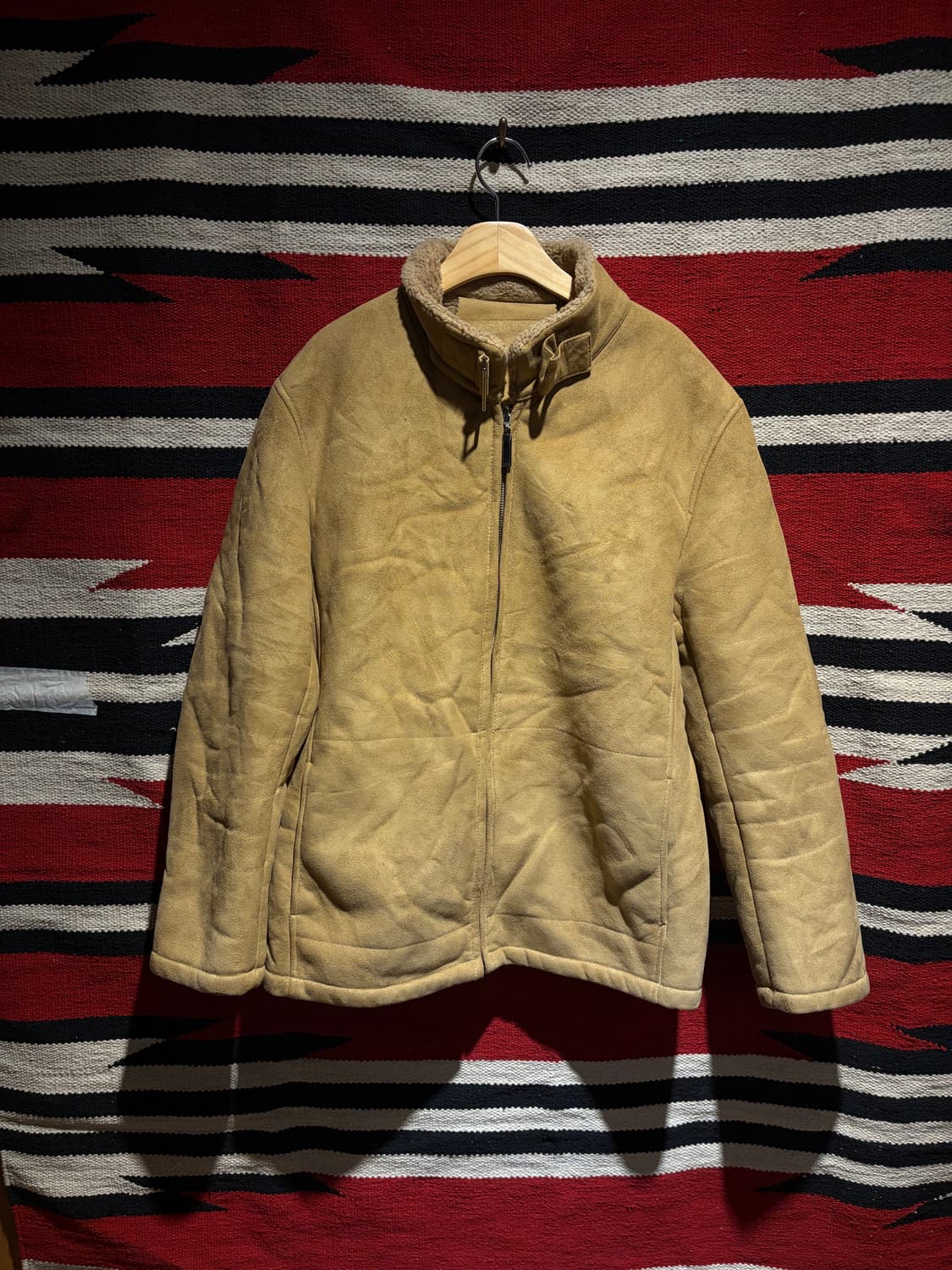 Beige fleece suede blouson /스웨이드 후리스 블루종 상품이미지1